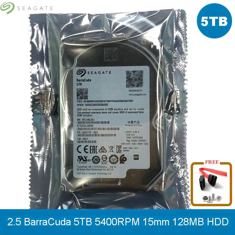 Seagate 5 ТБ Внутренний жесткий диск ST5000LM000 (ST5000LM000)